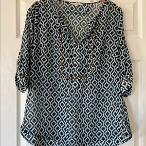 Geo print blouse